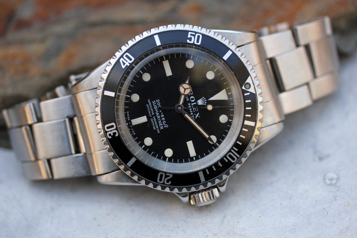 Alternative view of 1967 Rolex Submariner ref. 5512 "Matte Meters First 4-Line Dial"
