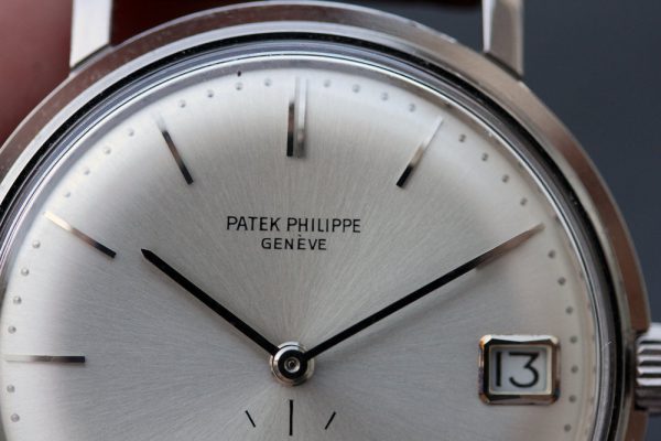 Alternative view of 1960's Patek Philippe 3445G Calatrava Date 18kt White Gold