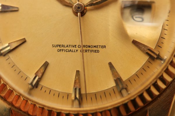 Alternative view of 1961 Rolex Day-Date 1803 "Claw Dial" with Dauphine Hands