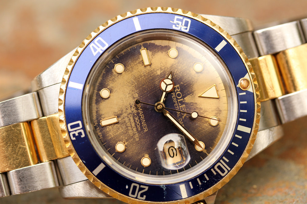 1985 Rolex Submariner 16803 Tropical Dial, Unpolished, Full Set - Lunar Oyster - Buying and Selling