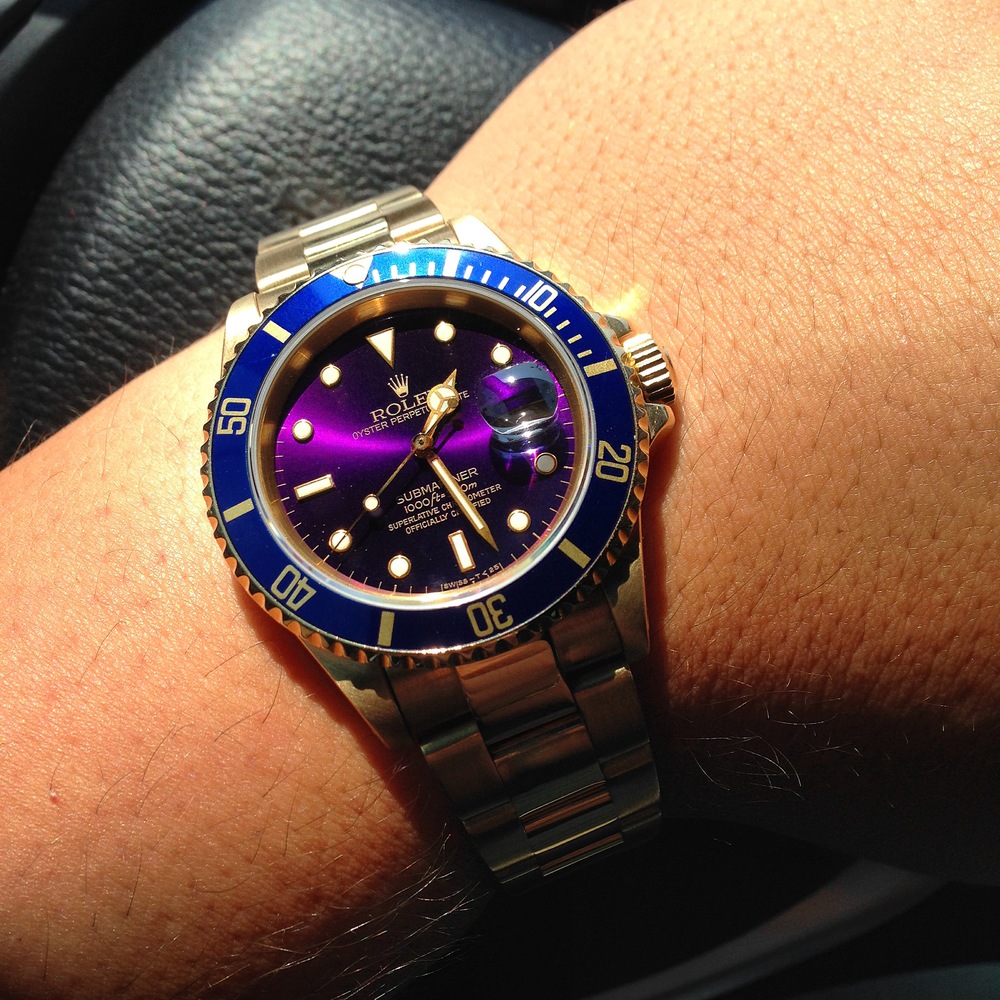 rolex submariner purple dial