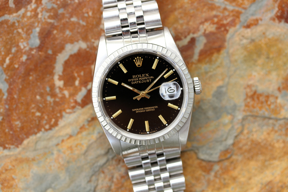 SOLD 1989 Rolex DateJust 36mm 16220 Black Dial - Lunar Oyster - Buying ...