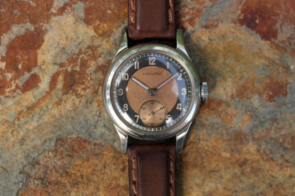 Alternative view of 1946 Longines 5411 Two-Tone Dial Cal. 12.68Z w/ Archives