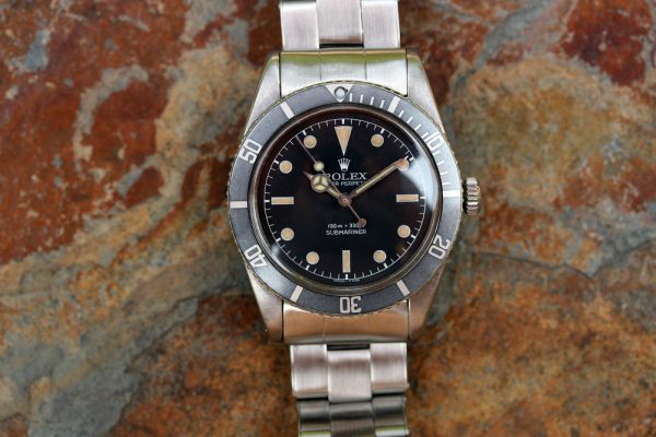 Alternative view of 1956 Rolex Submariner 6536/1 Tritium Service Dial, Ghost Bezel