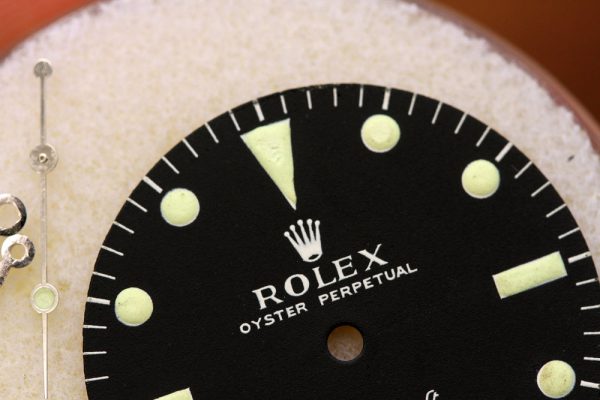 Alternative view of 1960's Rolex Submariner 5513 Matte Meters First Dial and Hands