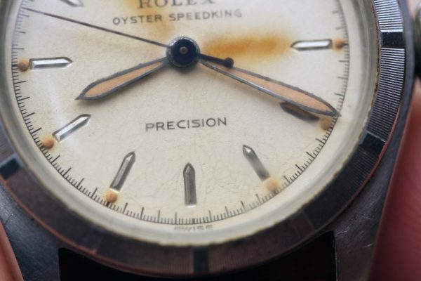 Alternative view of 1952 Rolex Speedking ref. 6057 US Marines - All Original