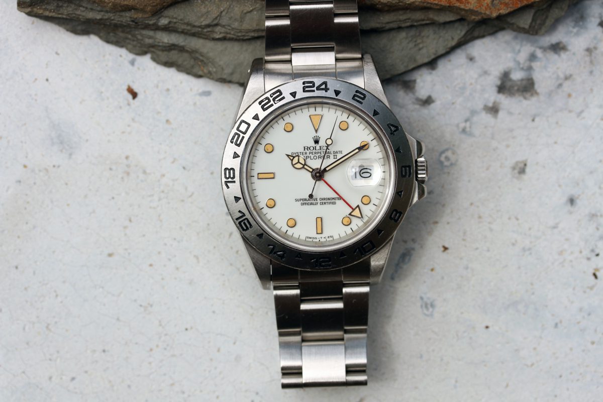 1987 Rolex Explorer II ref. 16550 "Rail Dial, Orange Patina"