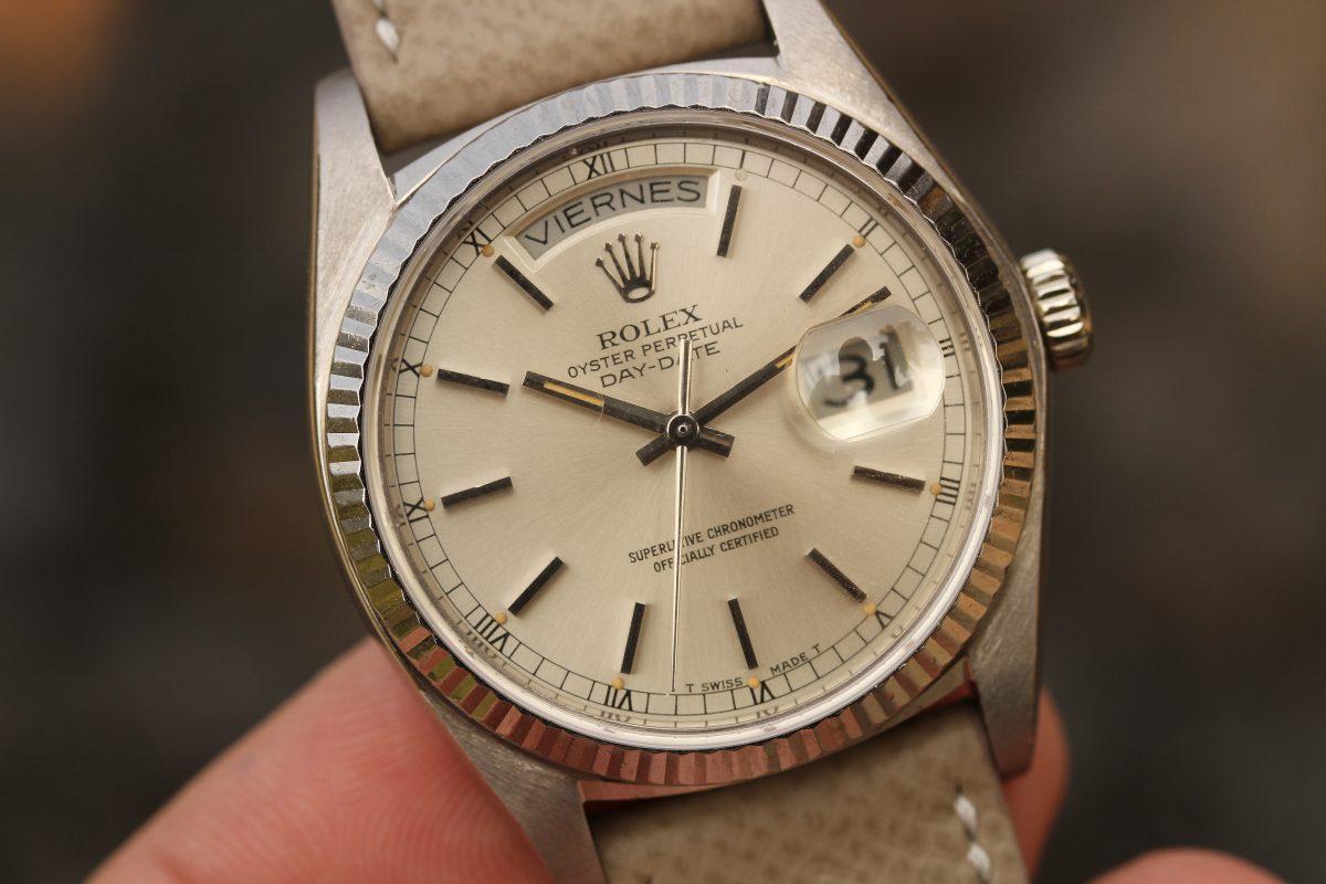 あんず☆〃 1979 Rolex Day Date ref. 18039 “White Gold, Orange Patina” – Lunar
