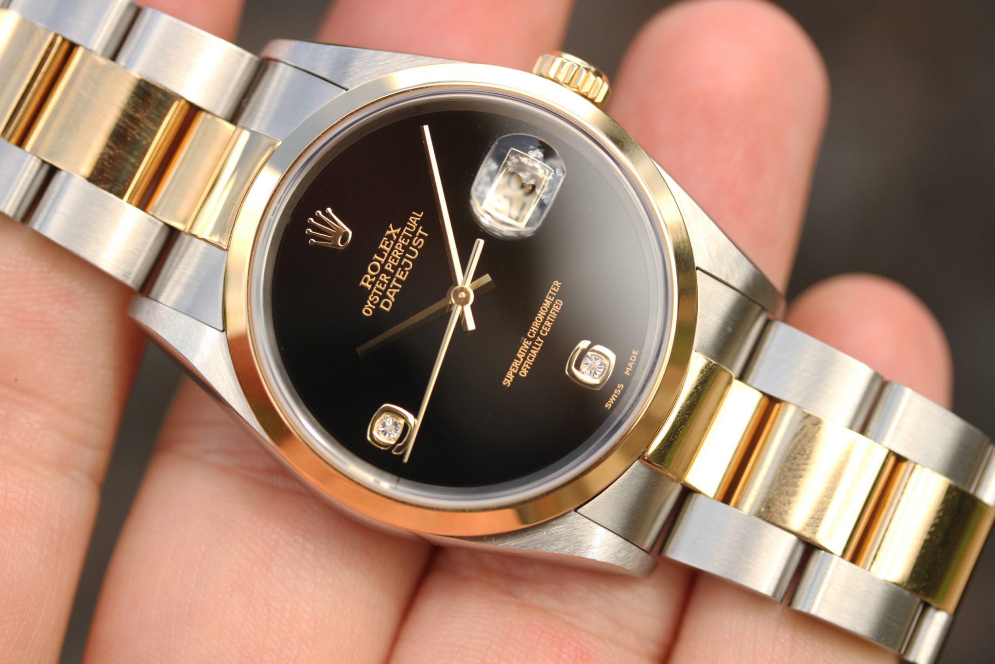 rolex datejust black onyx dial