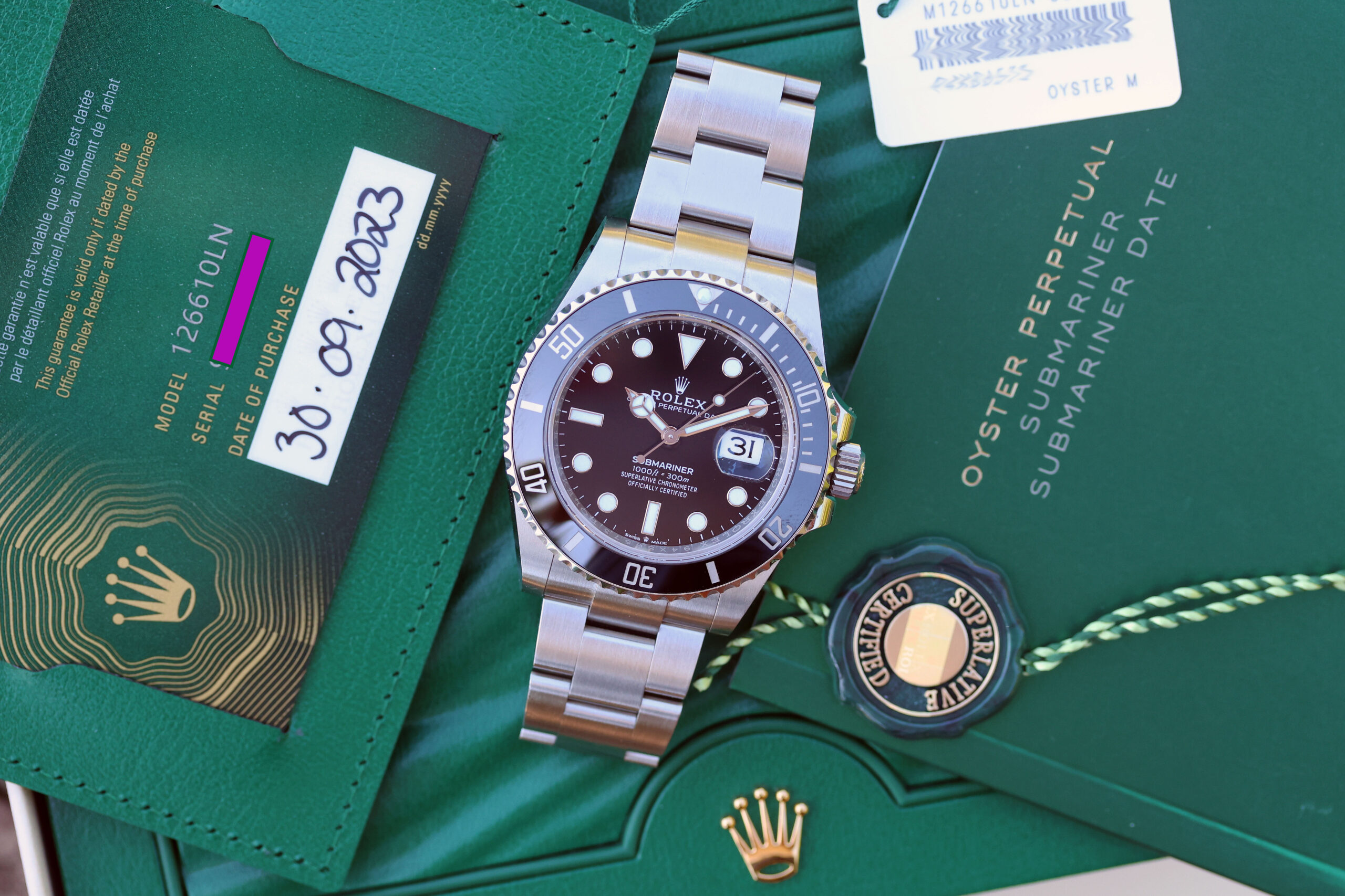 2023 Rolex Submariner Date ref. 126610LN 41mm Box & Papers - Lunar ...