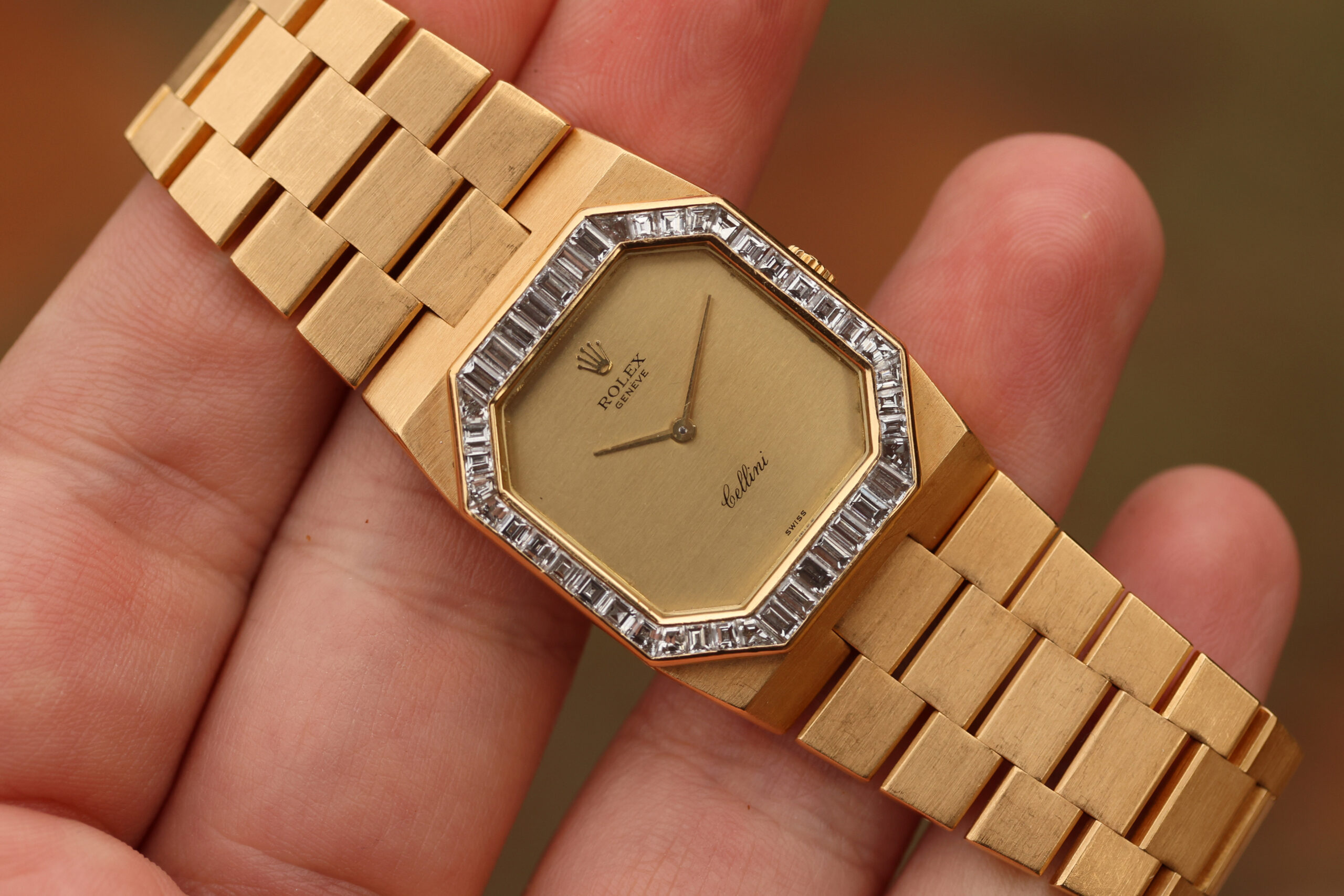 1980's Rolex Cellini ref. 4054 Octagonal, Factory Baguette