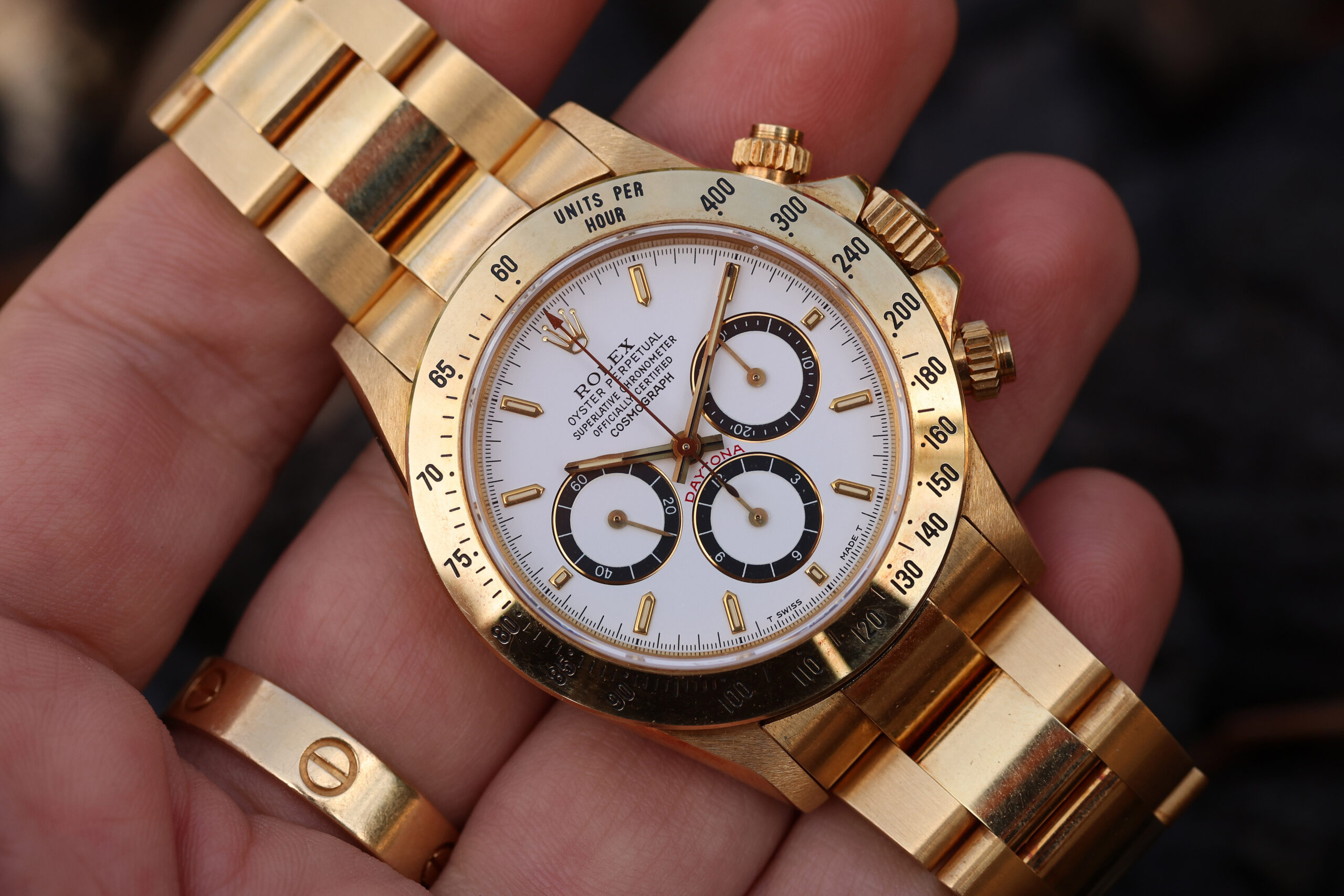 1991 Rolex Daytona ref. 16528 Gold “Zenith, Top Condition, White