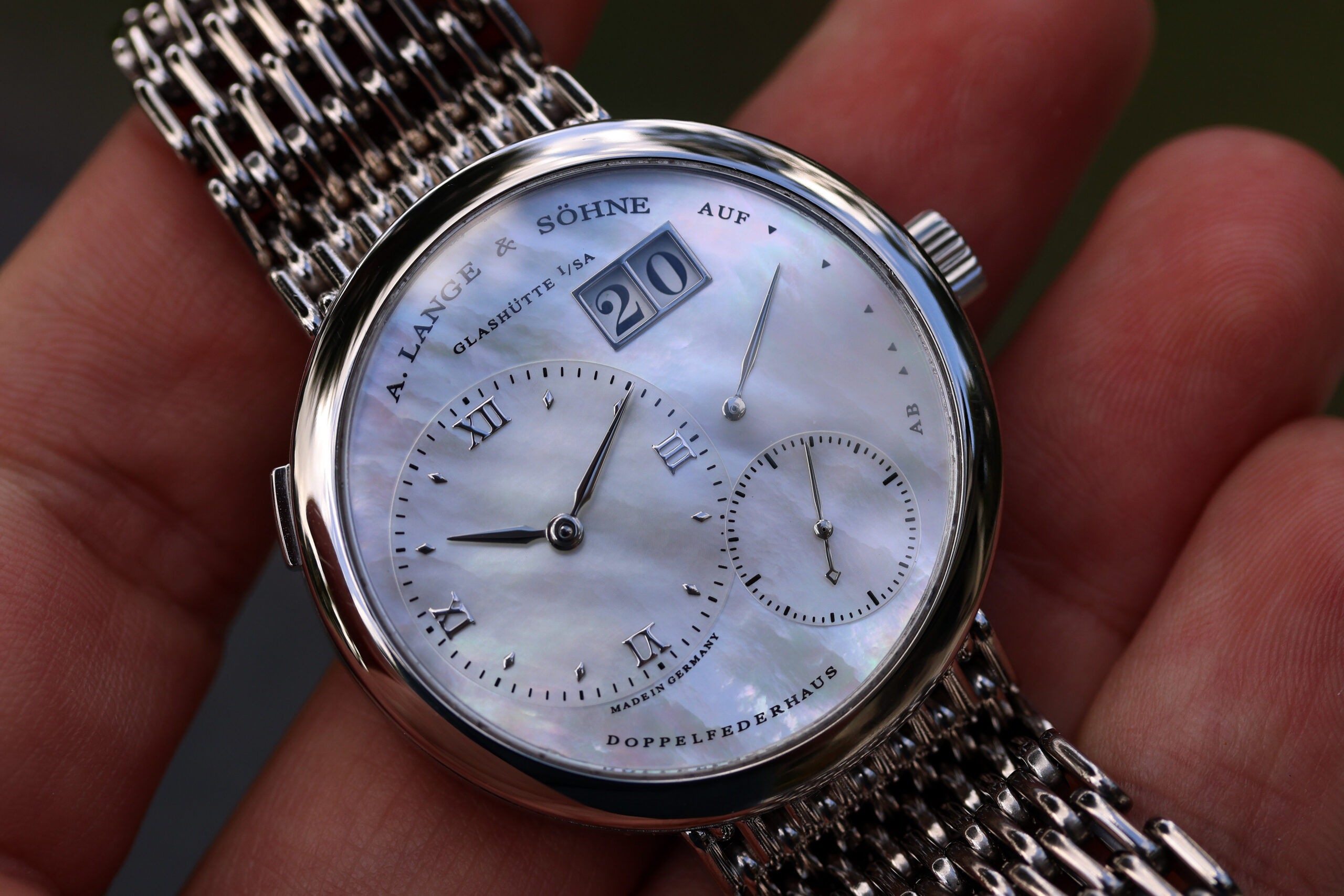 A. Lange & Sohne L1 Soirée ref. 160.029 “Mother of Pearl Dial
