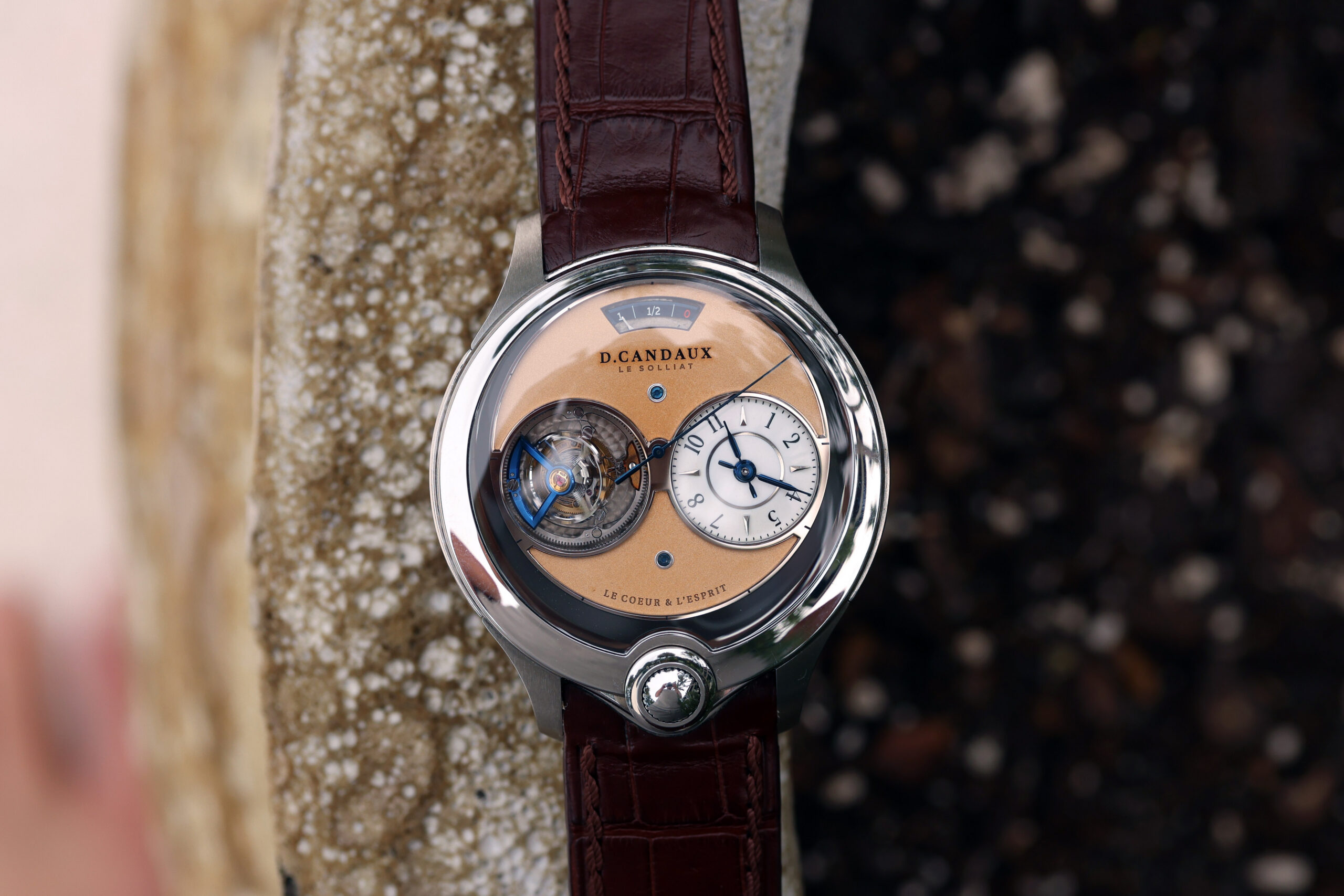 David Candaux 1740 “The First 8″ Steel Tourbillon – Lunar Oyster