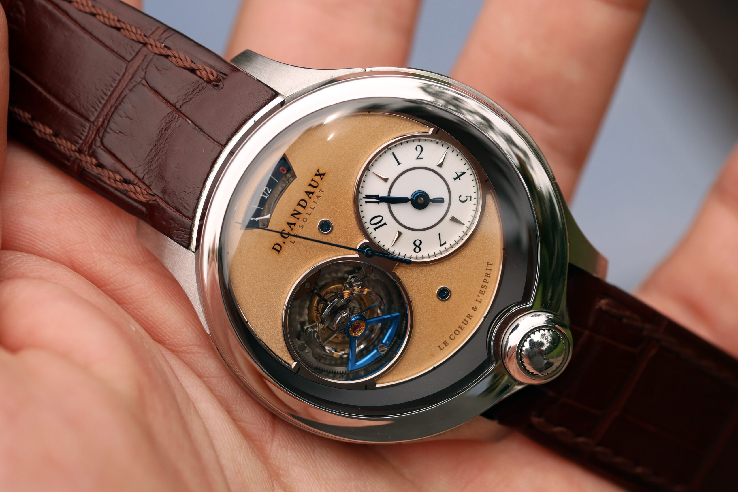 David Candaux 1740 “The First 8″ Steel Tourbillon – Lunar Oyster