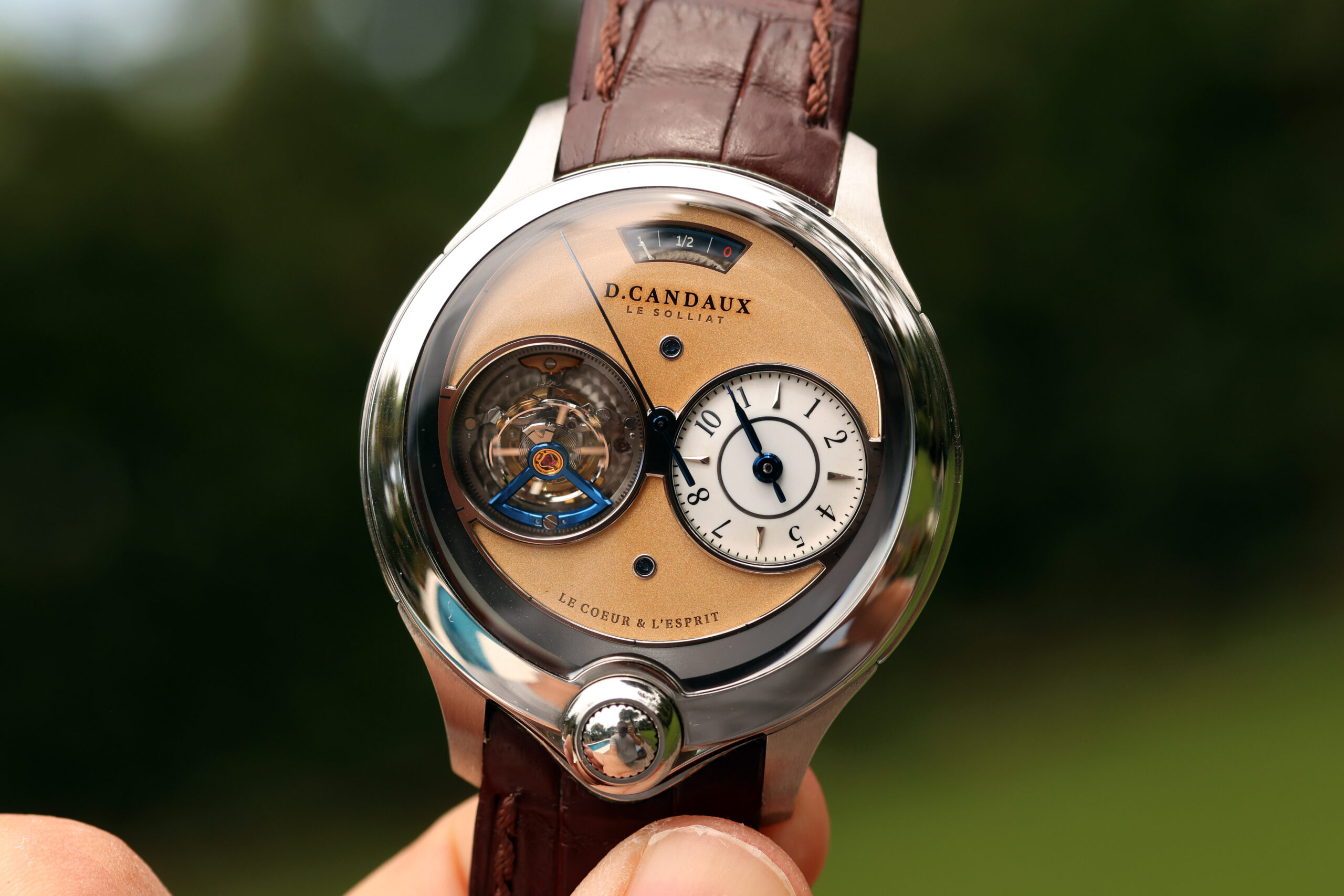 David Candaux 1740 “The First 8″ Steel Tourbillon – Lunar Oyster