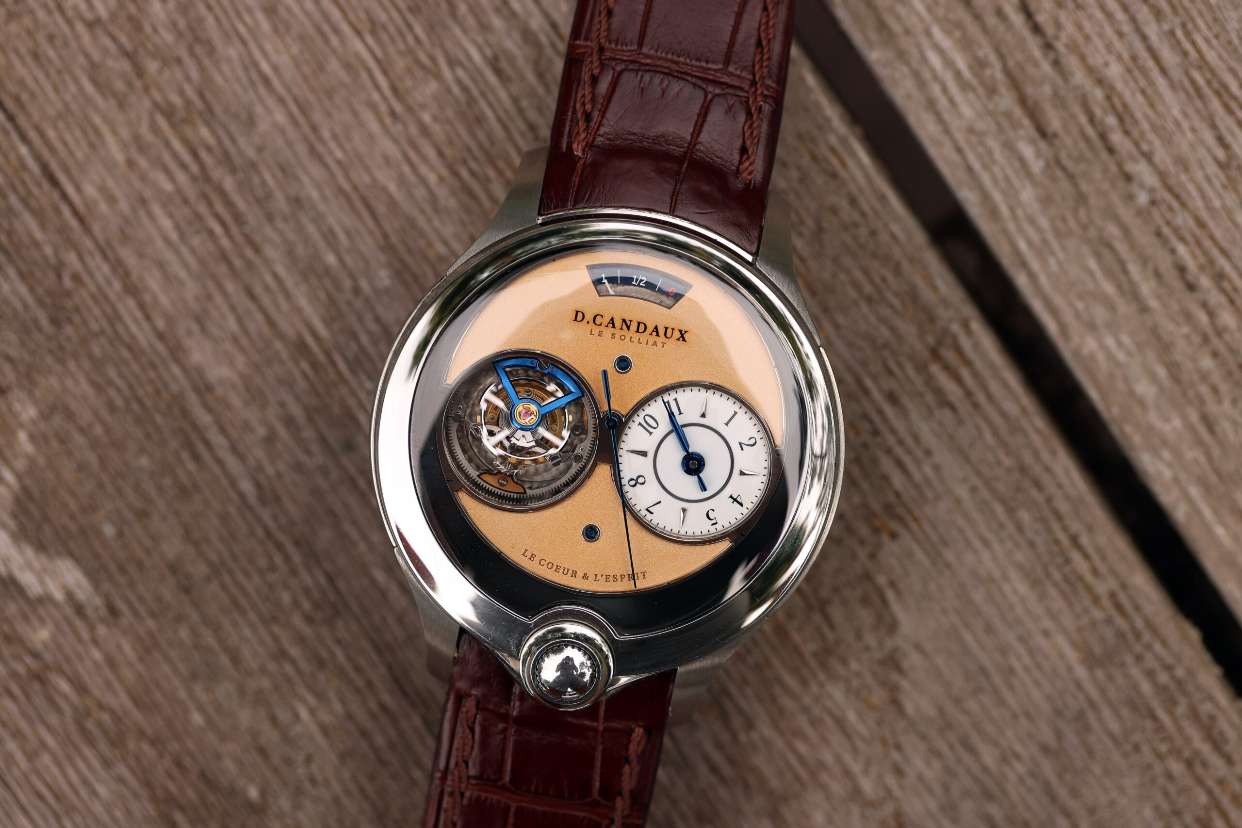 David Candaux 1740 “The First 8″ Steel Tourbillon – Lunar Oyster
